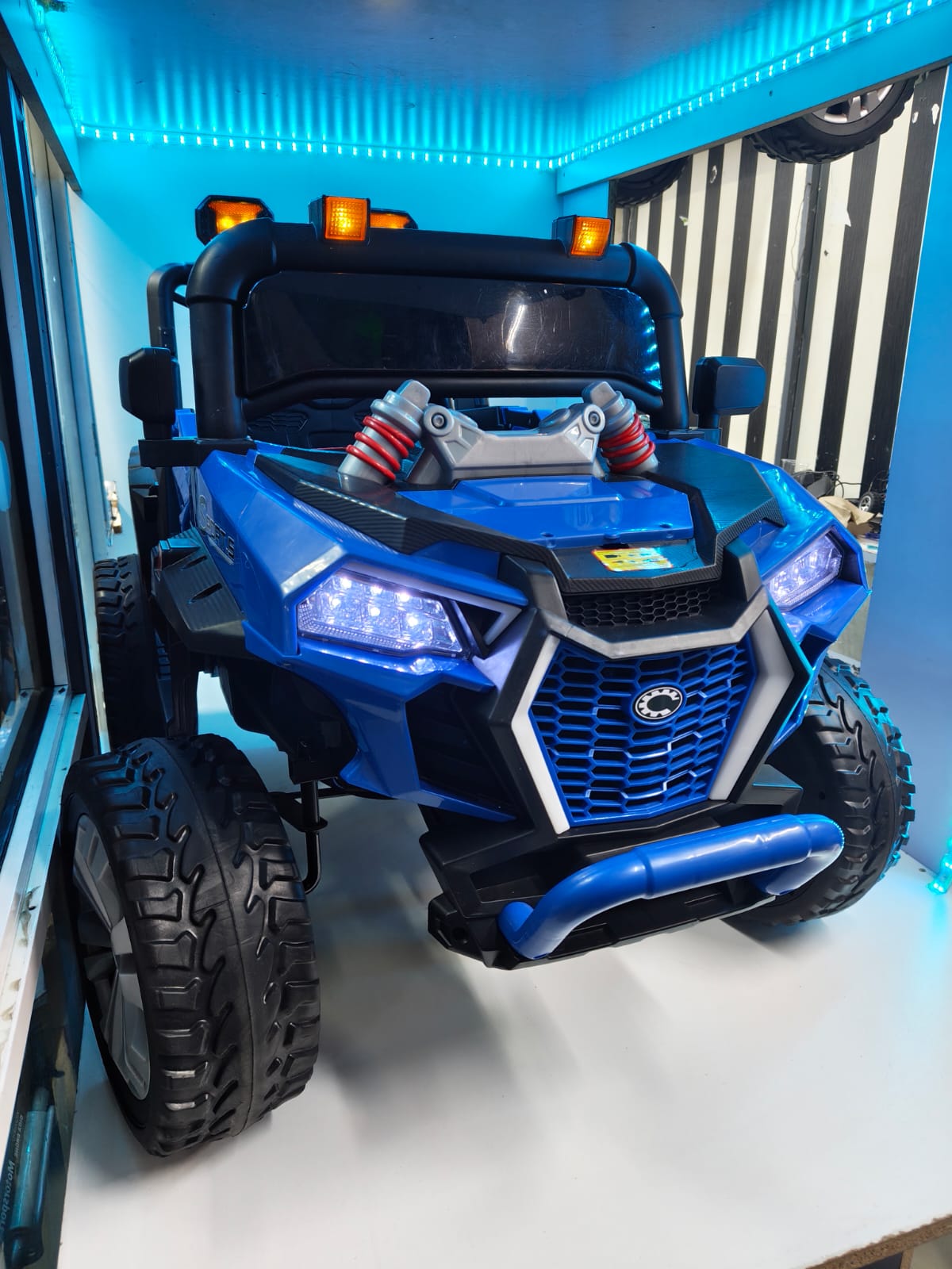 Mini Blue Electric Jeep