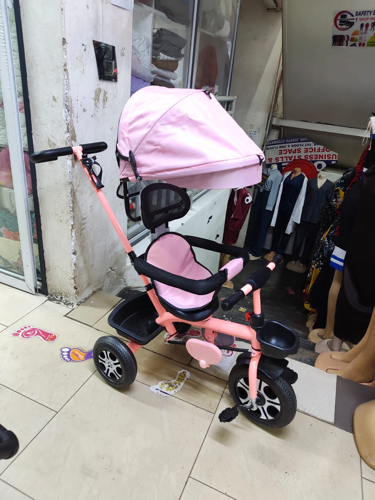 Pink Push Tricycle