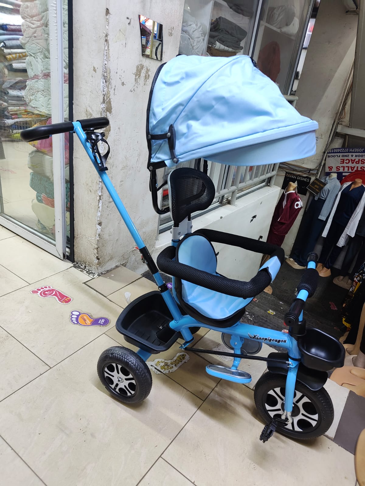 Blue Push Tricycle